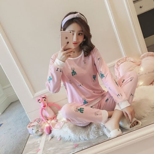 Pyjama pour femme en Coton à manches longues - Ref 2998961