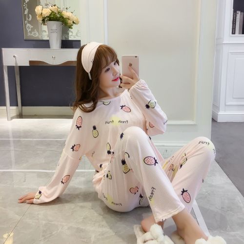 Pyjama pour femme en Coton à manches longues - Ref 2998976