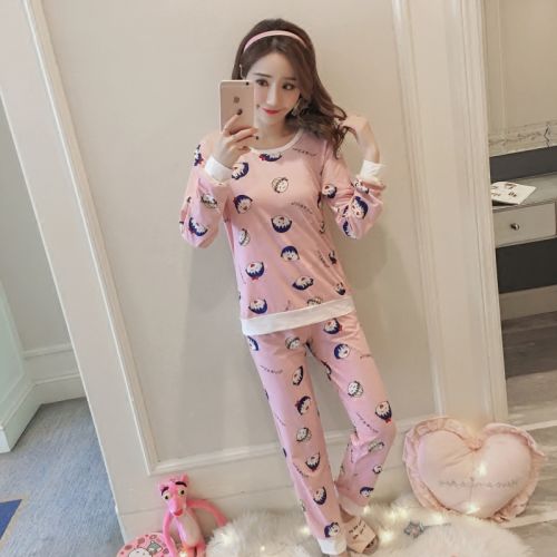 Pyjama pour femme en Coton à manches longues - Ref 2998983