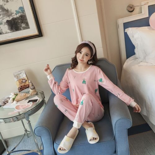 Pyjama pour femme en Coton à manches longues - Ref 2999011