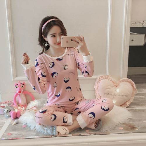 Pyjama pour femme en Coton à manches longues - Ref 2999065