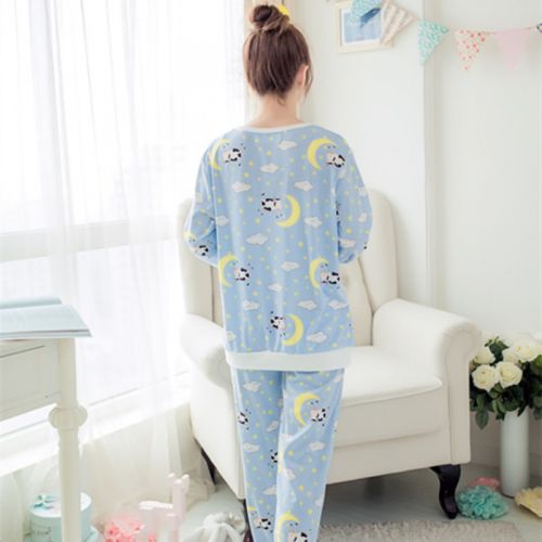 Pyjama pour femme en Coton à manches longues - Ref 2999083