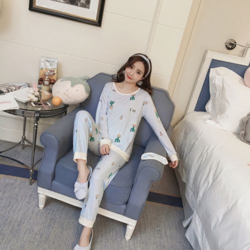 Pyjama pour femme en Coton à manches longues - Ref 2999093