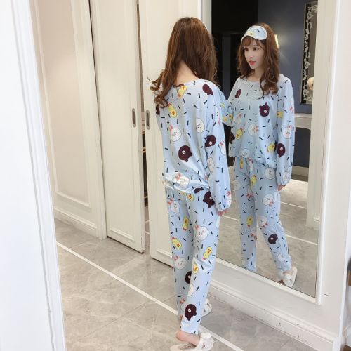 Pyjama pour femme en Coton à manches longues - Ref 2999107