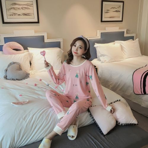 Pyjama pour femme en Coton à manches longues - Ref 2999116