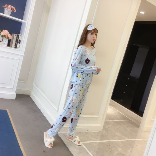 Pyjama pour femme en Coton à manches longues - Ref 2999120