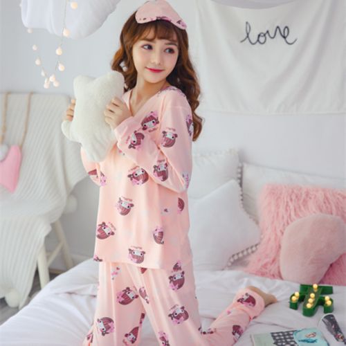 Pyjama pour femme en Coton à manches longues - Ref 2999158