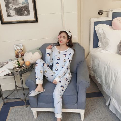 Pyjama pour femme en Coton à manches longues - Ref 2999175