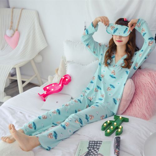 Pyjama pour femme en Coton à manches longues - Ref 2999201