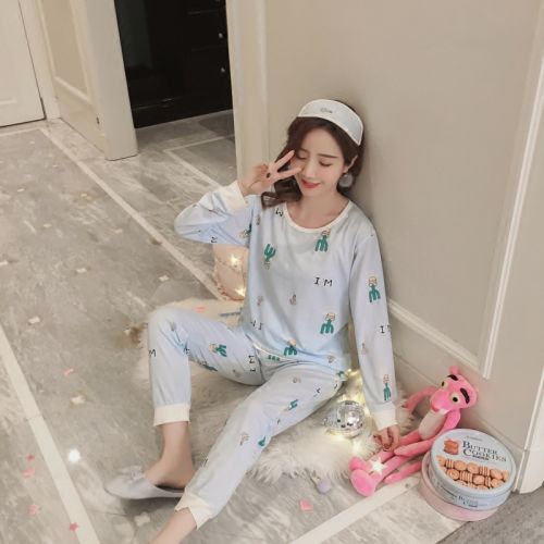 Pyjama pour femme en Coton à manches longues - Ref 2999223