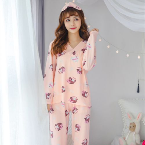 Pyjama pour femme en Coton à manches longues - Ref 2999256