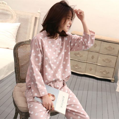 Pyjama pour femme en Coton à manches longues - Ref 2999277