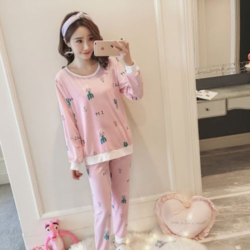 Pyjama pour femme en Coton à manches longues - Ref 2999278