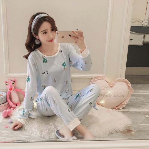 Pyjama pour femme en Coton à manches longues - Ref 2999279