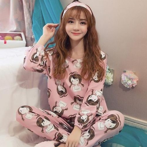 Pyjama pour femme en Coton à manches longues - Ref 2999332