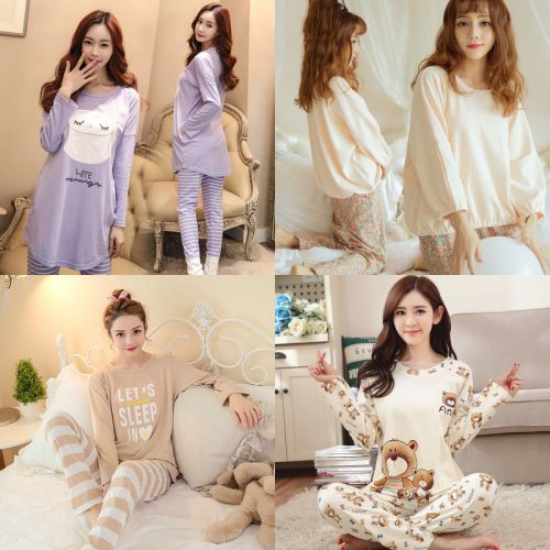 Pyjama pour femme en Coton à manches longues - Ref 2999390