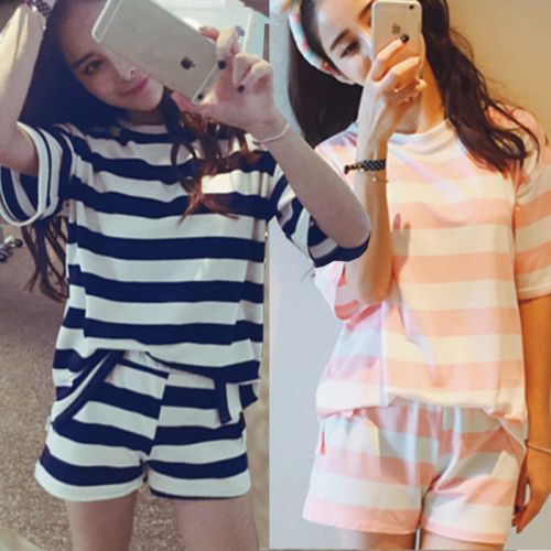 Pyjama pour femme en Coton à manche courte - Ref 2999399