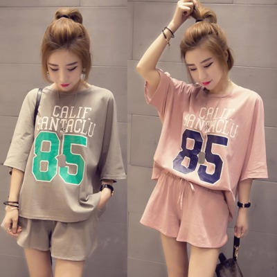 Pyjama pour femme en Coton à manche courte - Ref 2999410