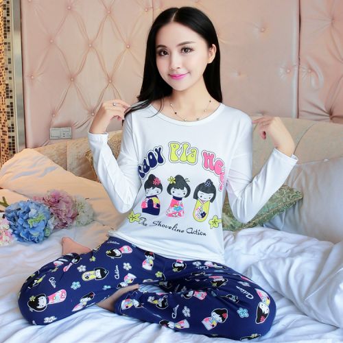 Pyjama pour femme en Coton à manches longues - Ref 2999441