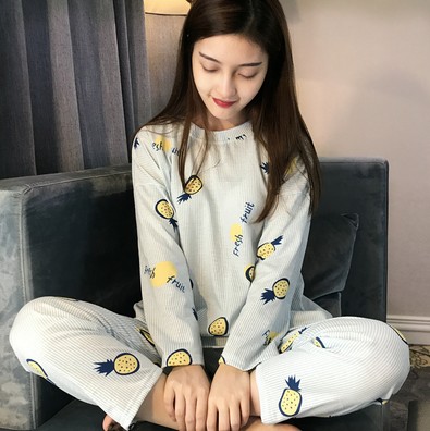 Pyjama pour femme en Coton à manches longues - Ref 2999451