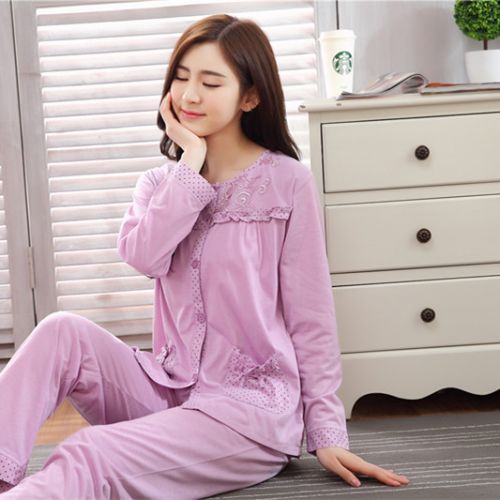 Pyjama pour femme en Coton à manches longues - Ref 2999500