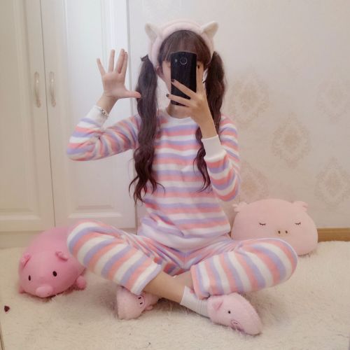 Pyjama pour femme à manches longues - Ref 2999504