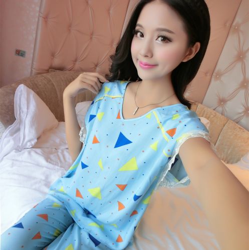 Pyjama pour femme en Coton à manche courte - Ref 2999653