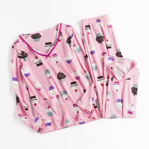 Pyjama pour femme en Coton à manches longues - Ref 2999694
