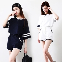 Pyjama pour femme en Polyester à manche courte - Ref 2999697