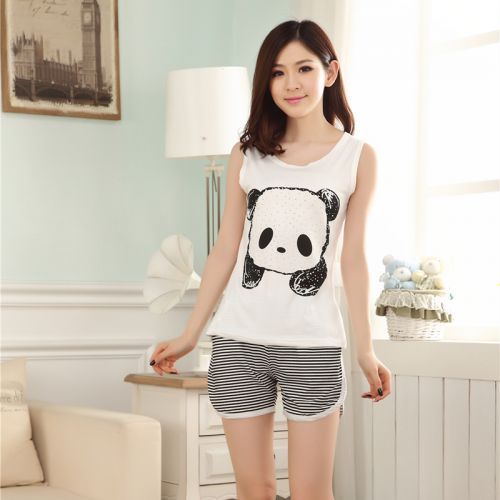 Pyjama pour femme en Coton à sans manches - Ref 2999729