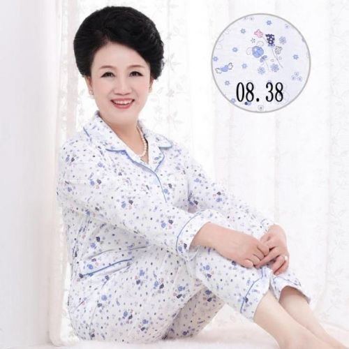 Pyjama pour femme en Coton à manches longues - Ref 2999732