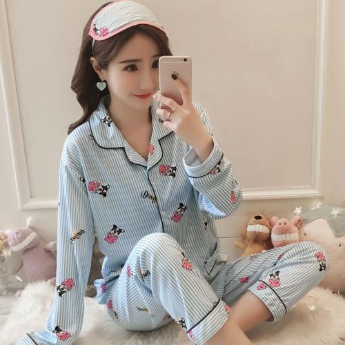 Pyjama pour femme en Coton à manches longues - Ref 2999831