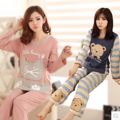 Pyjama pour femme en Coton à manches longues - Ref 2999837