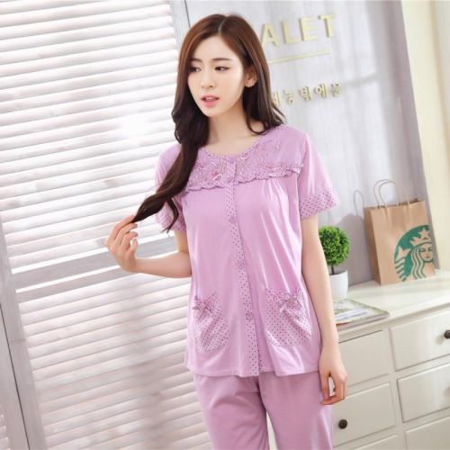 Pyjama pour femme en Coton à manche courte - Ref 2999844