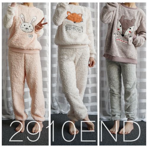 Pyjama pour femme en Polyester à manches longues - Ref 2999877