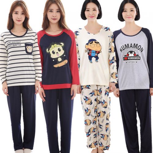 Pyjama pour femme en Coton à manches longues - Ref 2999911