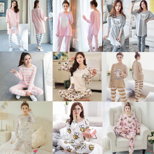 Pyjama pour femme en Coton à manches longues - Ref 2999919
