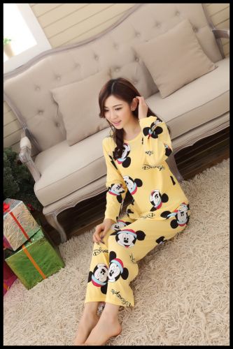 Pyjama pour femme en Coton à manches longues - Ref 2999921