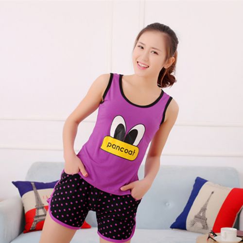 Pyjama pour femme en Coton à sans manches - Ref 2999926