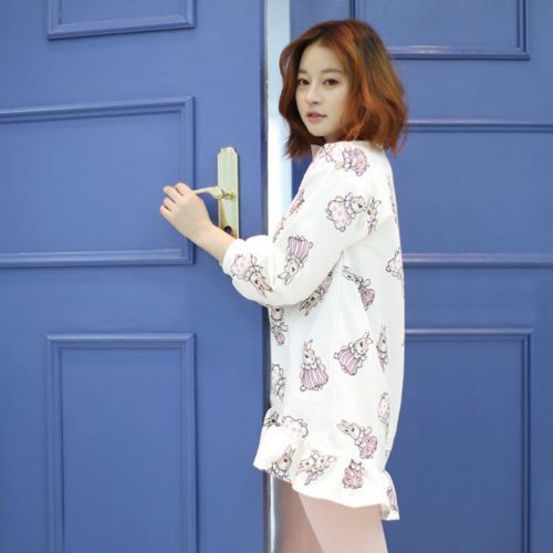 Pyjama pour femme en Coton à manches longues - Ref 2999932