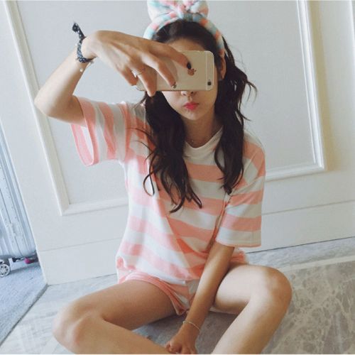 Pyjama pour femme en Polyester à manche courte - Ref 2999974