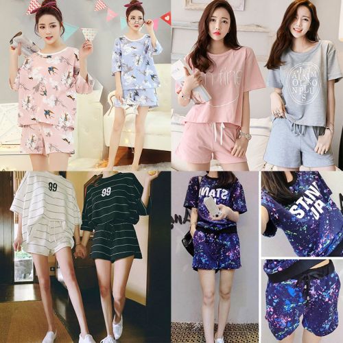 Pyjama pour femme en Coton à manche courte - Ref 3000057