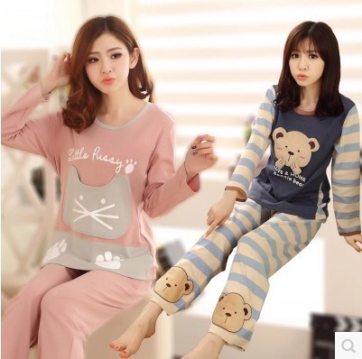 Pyjama pour femme en Coton à manches longues - Ref 3000080