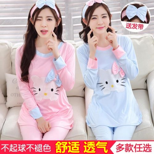 Pyjama pour femme en Coton à manches longues - Ref 3000089