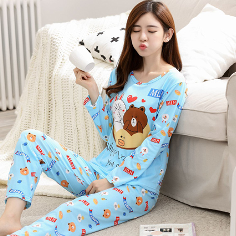 Pyjama pour femme à manches longues - Ref 3000107