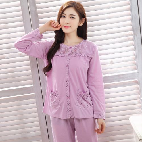 Pyjama pour femme en Coton à manches longues - Ref 3000588