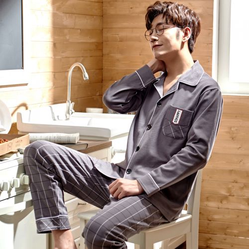 Pyjama pour homme en Coton à manches longues - Ref 2988225