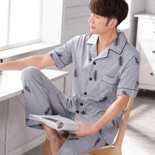 Pyjama pour homme en Coton à manche courte - Ref 2988364