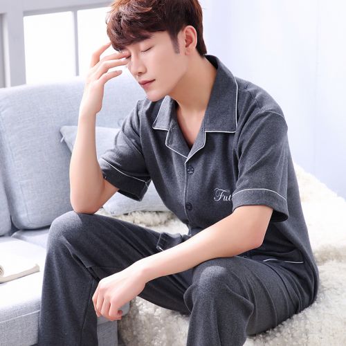 Pyjama pour homme en Coton à manche courte - Ref 3001635
