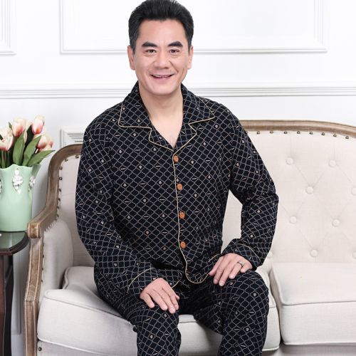 Pyjama pour homme en Coton à manches longues - Ref 3001649